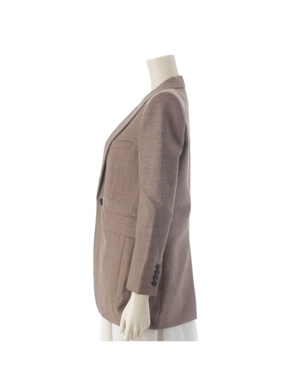 Saint Laurent Paris Wool Peak Lapel Single Tailored Jacket Brown 34 - Picture 3 of 10
